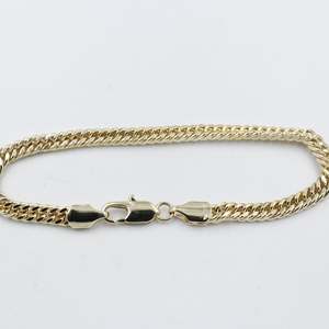 Fashion Jewellery: Gold Plated On steel Double Curb Bracelet T302706784