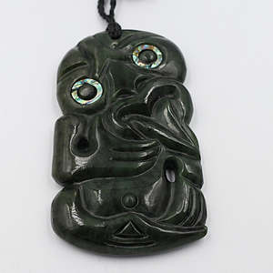 XL New Zealand Greenstone Hei Tiki 100mm HPTSPEC210