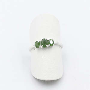 Stg Silver Ring with Greenstone SYR8098