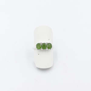 Stg Silver Ring with Greenstone SYR7986