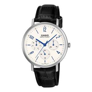 Casio Analogue White Dial Leather MTP-VT06L-7B