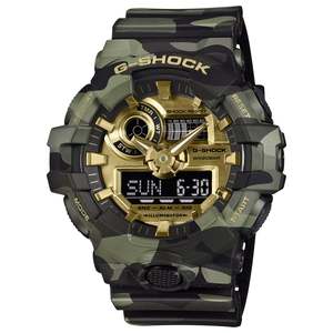 G Shock Watches: Gshock BOLD CAMO SERIES CAMO AND GOLD GA700CMG-3A