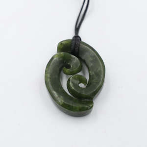 New Zealand Greenstone Double Koru HPN327