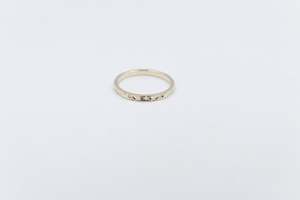 9ct Gold Faceted Wedding Band F1406 2mm