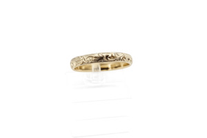 9ct Gold Antique Wedding Band J1258 3mm