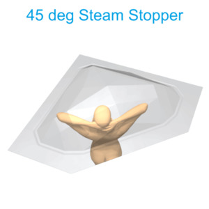 45 Degree Steam Stopper - Stop Bathroom Condensation
