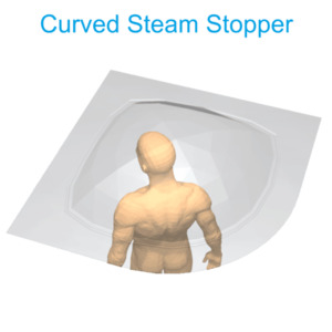 Curved Steam Stopper - Stop Bathroom Condensation