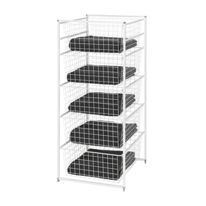 Elfa Freestanding 45 Series Drawer Kit with 5 Wire Baskets