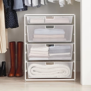 Elfa Freestanding 55 Series Drawer Kit with 4 Mesh Baskets