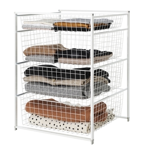 Elfa Freestanding 55 Series Drawer Kit with 4 Wire Baskets