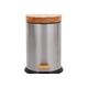 Pedal Bin with Bamboo Lid 3L Stainless Steel