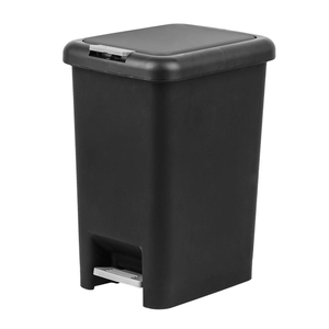 Pedal Bin with Touch Top Open Lid 10L Black