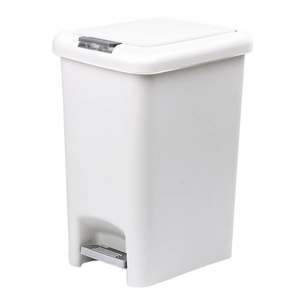 Pedal Bin with Touch Top Open Lid 10L White