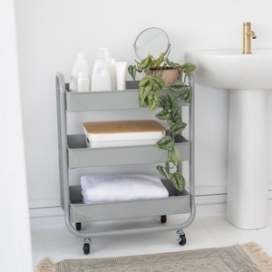 Trolley 3 Tier Wide Grey