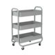 Trolley 3 Tier Wide Grey
