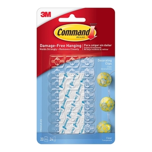 Command Clear Decorating Clips 20 Pack