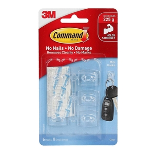 Products: Command Clear Hooks Mini 6 Pack