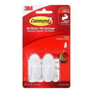 Command Designer Hooks Small 2 Pack