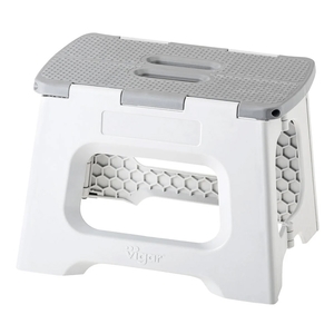 Vigar Folding Step Stool 23cm Grey