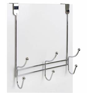 Products: 6 Hook Chrome Over Door Hanger