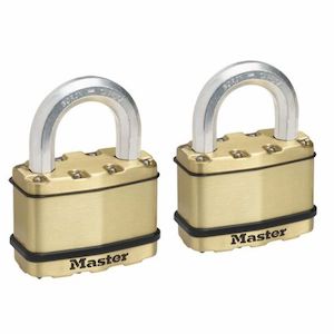 Locks Keys: MASTER LOCK 50MM EXCELL LAMINATED PADLOCK - 2 PACK M5BTAU