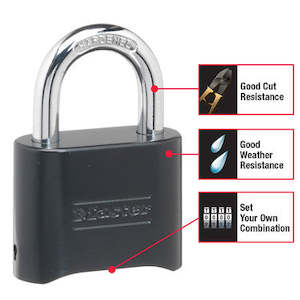Master Lock Combination Padlock 51mm Black - 178DAU