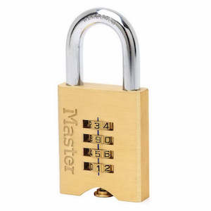 Locks Keys: Master Combination Reset Padlock 50mm Solid Brass - 651DAU
