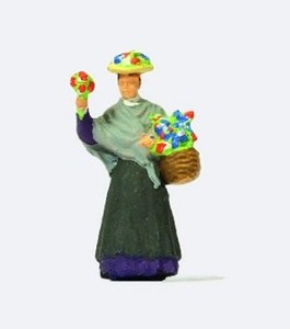 Products: Preiser 28106 Lady selling Flower HO Gauge Figures