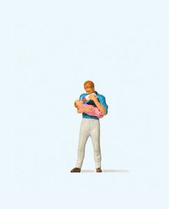 Products: Preiser 28177 Father with infant HO Gauge Figures