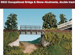 Products: Wills SS32 Occupational Bridge with Stone Abutments OO Scale