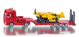 Siku 1866 Mercedes Benz Low Loader Transporter with sports airplane 1/87 Scale