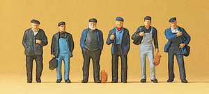Preiser 10350 Industrial / Dock Workers Figure Set HO Scale