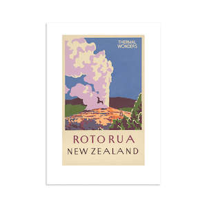 Small Prints: Rotorua NZ Tourist Print