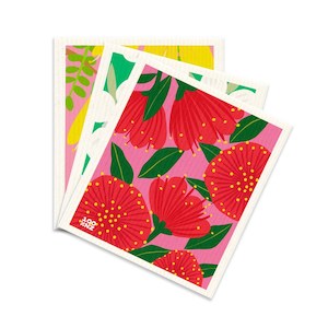 Dishcloths: Swedish Dishcloths - Bright Botanicals