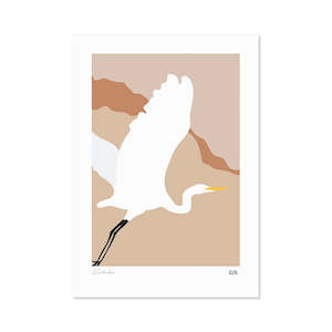 Modern Bird Range: Modern Heron A3 Print