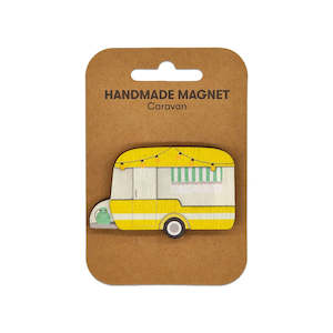 Fridge Magnets: Caravan Wooden Magnet