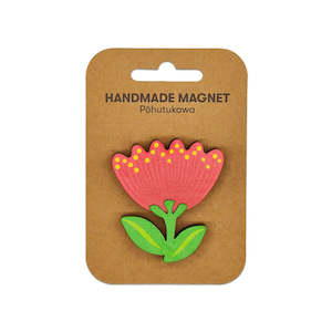Fridge Magnets: Pohutukawa Wooden Magnet
