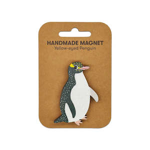 Fridge Magnets: Yellow-eyed Penguin Wooden Magnet