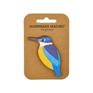 Fridge Magnets: Kingfisher Wooden Magnet