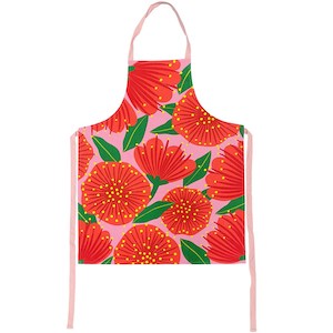 Bright Botanical Pink Pohutukawa Apron