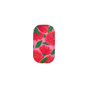 Bright Botanical Pink Pohutukawa Trinket Box