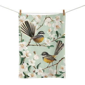 Chatty Fantails Tea Towel