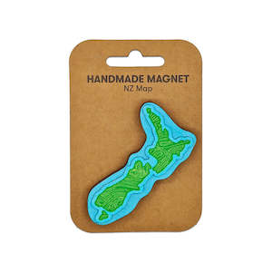 Magnets Stickers: NZ Map Wooden Magnet