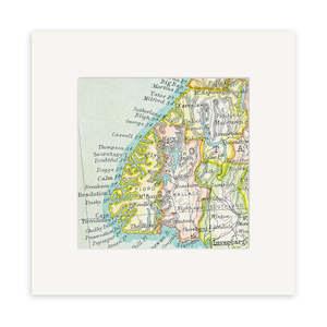 Te Anau Vintage Map Print