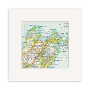 Nz Maps: Nelson Vintage Map Print