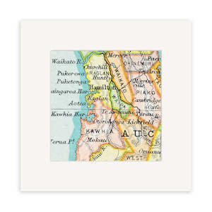Waikato Vintage Map Print