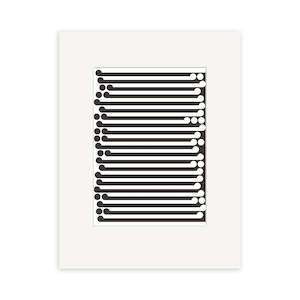 Gordon Walters - Black on White Small Art Print