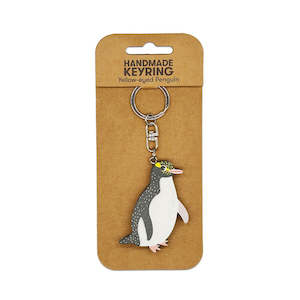 Keyrings: Yellow-eyed Penguin Wooden Keyring