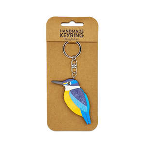 Keyrings: Kingfisher Wooden Keyring