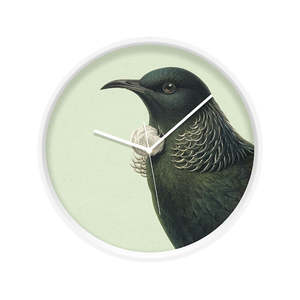 Hushed Green Tui Wooden Frame Clock - Second